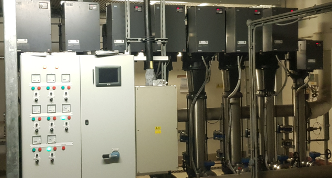 New pipework & vales to cold water riser.