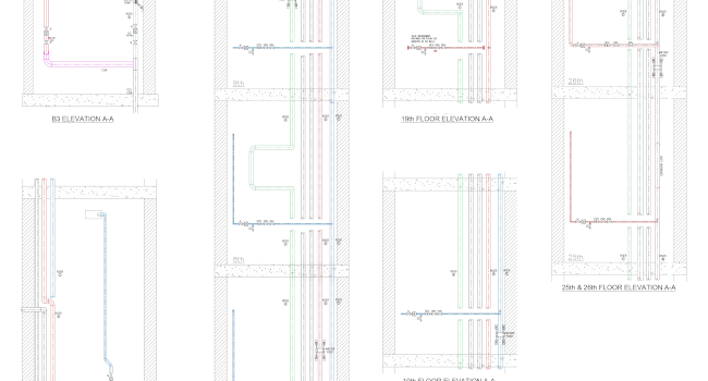Example drawing of riser elevations.