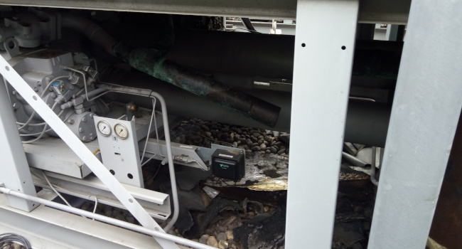 Picture of Existing Fire Damaged Chiller