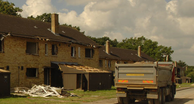 Existing Houses being Demolished